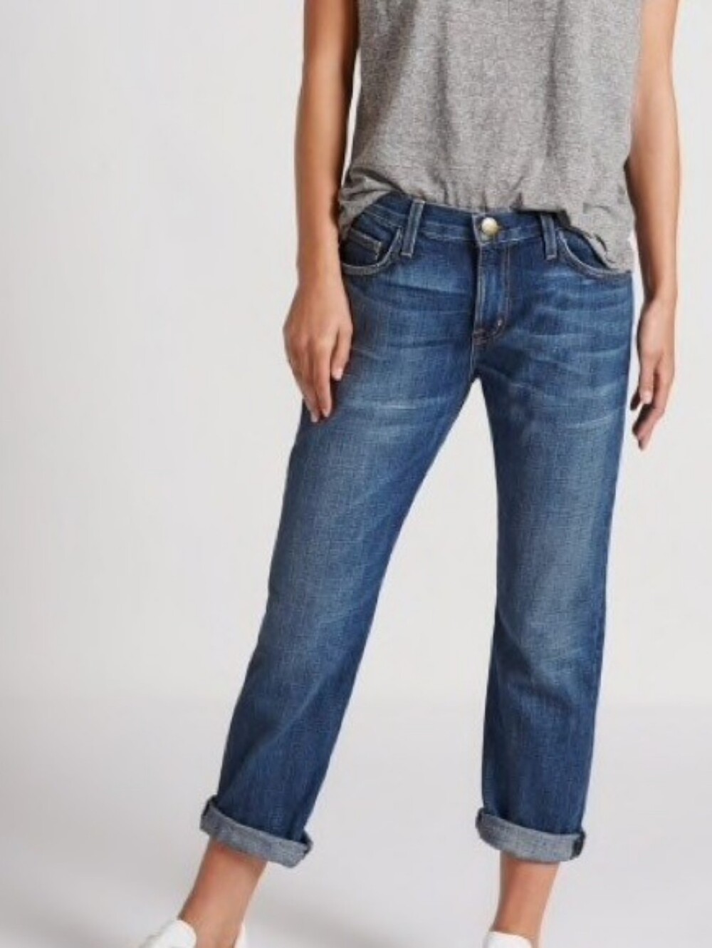Current/Elliott NWOT The Boyfriend in Loved Cropped Jeans Size 32